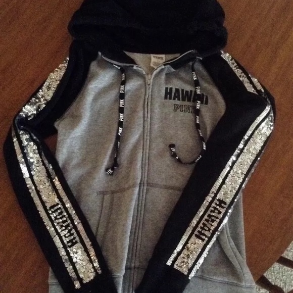 PINK Victoria's Secret Tops - Victoria's Secret PINK Sequenced Hawaii Hoodie✨